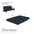 thumbnail image 4 of DHP Kali 8" Thermobonded High Density Polyester Fill Futon Mattress, Full Size, 4 of 6