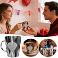 thumbnail image 2 of Chanana Heart-Shaped Crystal Rhinestone Stainless Steel Coffee Mug, Small Camping Mugs with Handle Durable and Reuseable Mug Cup for Water,Iced Coffee,Milk,Tea,Juice, 2 of 9