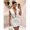 White, variant on Slaydiva Elegant Sexy Deep V-Neck Twist Pleated White Mini Dress, Suitable