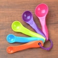 thumbnail image 5 of Set of Five Measuring Spoons 5 Pieces in 5 Colors Measuring Spoon Plastic Measuring Cup Cooking Baking Dosing, 5 of 5