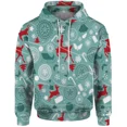thumbnail image 4 of Sudadera con capucha de copo de nieve para hombre, sudadera con capucha con impresión 3D para hombre, ropa moderna Y2k, sudadera con capucha de Papá Noel para hombre, regalo, piña duradera, 4 of 5