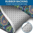 thumbnail image 4 of Blue Pioneer Flower and Paisley Pattern Bathroom Rugs Sets 3 Piece,Toilet Cover Set,Absorbent Non Slip Bathroom Mats Sets with U-Shaped Contour Rug Toilet Rug Set, 4 of 5