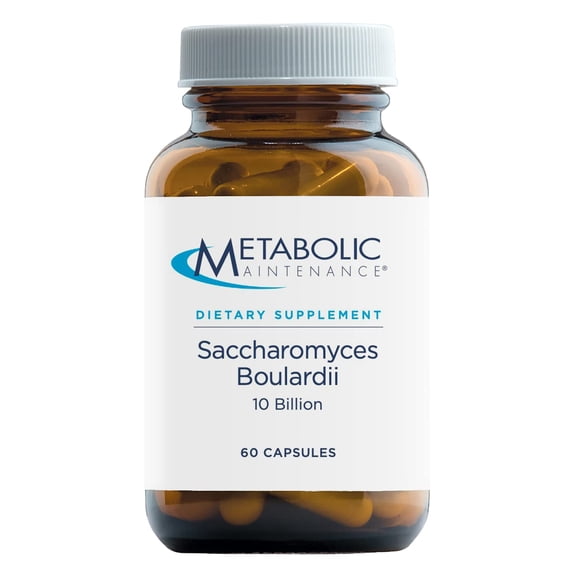 Metabolic Maintenance Saccharomyces Boulardii - Shelf-Stable 10 Billion CFU Probiotic - Gut Health   Immune support Supplement for Women   Men, No Fillers (60 Capsules)