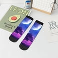 thumbnail image 5 of Honeii Dreamy Colorful Starry Sky Print Comfortable Adult Crew Socks,Sport Running Calf Socks,for Daily Wear, Sports, and Casual Outfits, 5 of 5