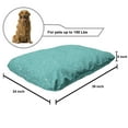 thumbnail image 2 of Kites Pet Bed, Doodle Clouds and Kites Creative Leisure Time Simplistic Design, Chew Resistant Pad for Dogs and Cats Cushion with Removable Cover, 24" x 39", Turquoise and White, by Ambesonne, 2 of 4