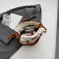 thumbnail image 2 of Bolso cruzados para mujer Bolso de cubo tejidos a la moda Bolso de hombro simples (marrón), 2 of 9