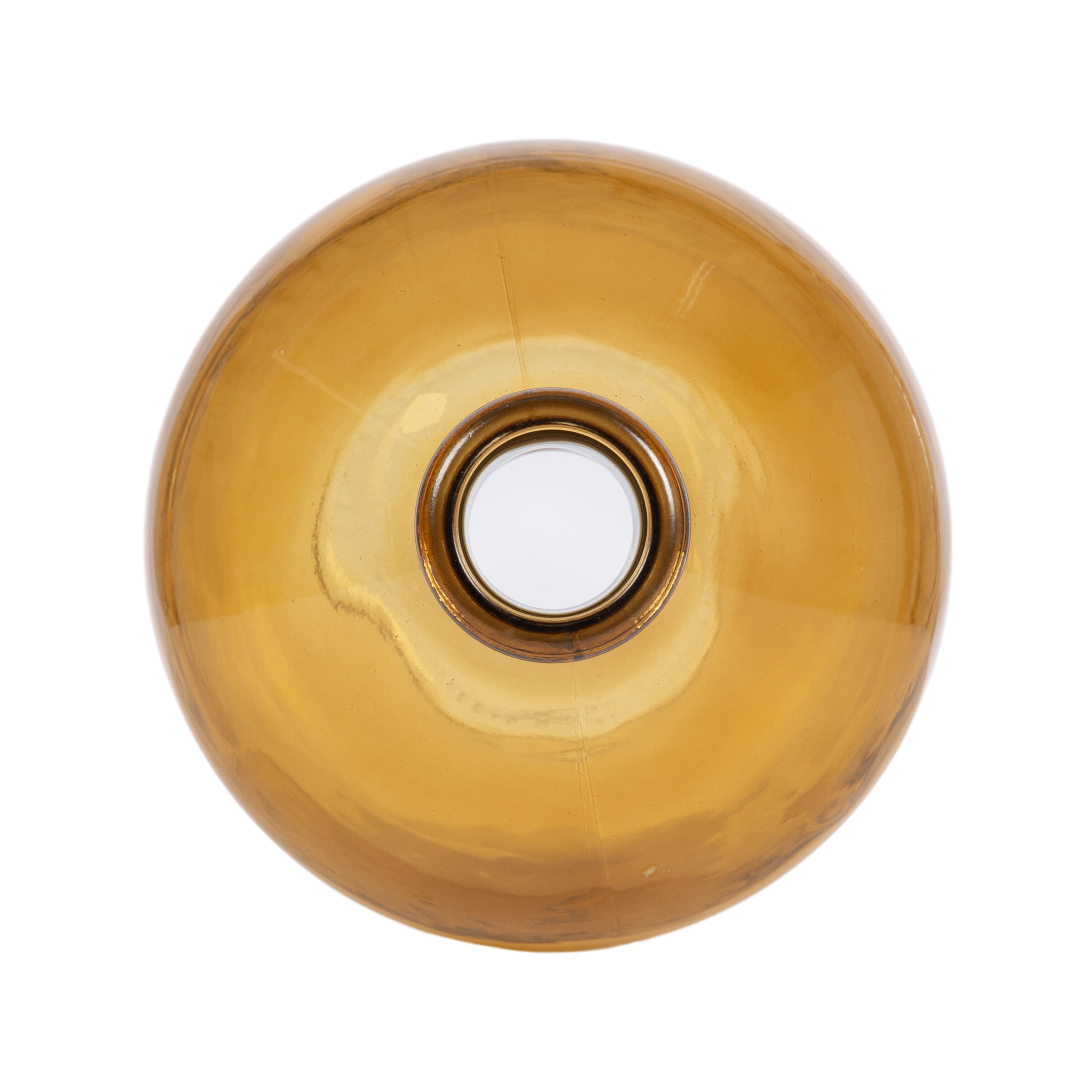 Home Decor Collection 12" High Amber Translucent Glass Indoor Tabletop Vase by Home Decor Collection