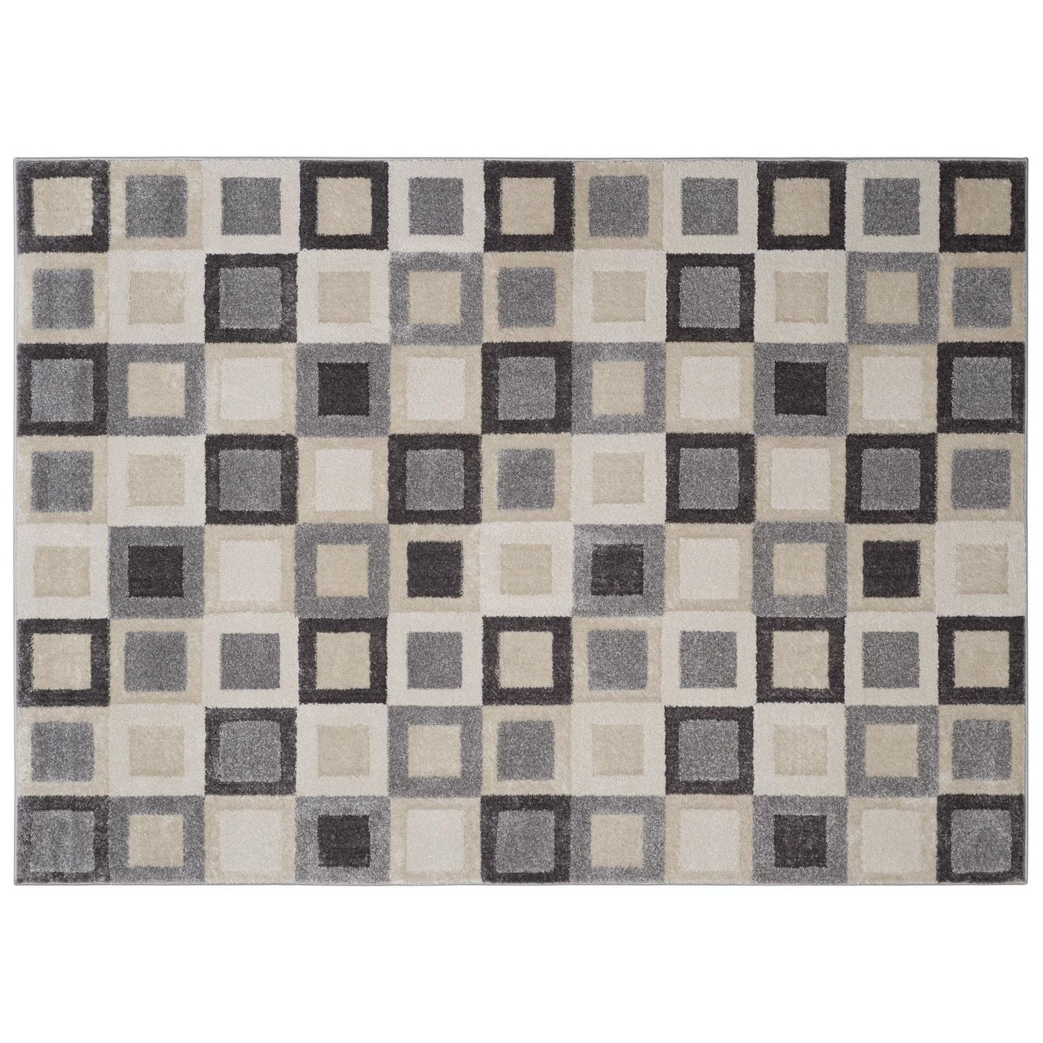 Tapis décoratif synthétique géométrique aux tons terreux hometrends 160 cm x 213,4 cm, durable