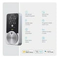 thumbnail image 5 of LOCKLY Pin Genie Pro Satin Nickel Deadbolt Apple Home Key Wi-Fi Smart Lock, Siri/Google/Alexa, Hack-Proof Keypad, Free App, Key, 5 of 11