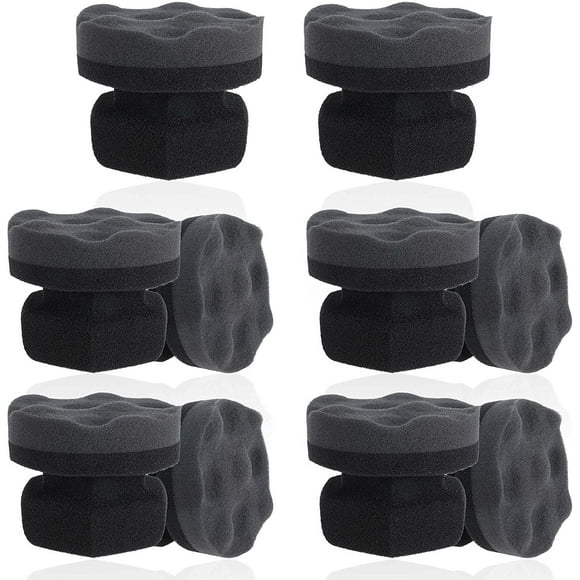 LAICAIW Tire Dressing Applicator Tire Shine Applicator Dressing Pad Car Detailing Foam Sponge Tire Cleaner Sponge, 10 Packs
