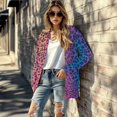 thumbnail image 4 of Garronmavis Lightweight Long Sleeve Cardigan Soft Drape Womens Fall Cardigan Jacket Plus Size Open Front Cardigan Sweatshirt for Women Beach Cover Up Colorful Leopards, 4 of 6