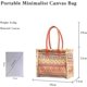 thumbnail image 3 of LHSHID Women Canvas Handbag Ethnic Style Tote Bag Retro Shoulder Bag with Tassels Summer Beach Bag Bohemian Top Handle Bag, 3 of 6