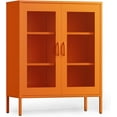 thumbnail image 3 of Modern Mesh Display Storage Accent Cabinet Free Standing Buffet, Sideboard, Cupboard, 3 of 6