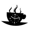 thumbnail image 2 of Reloj de pared colgante con forma de taza de café, adorno decorativo ligero y silencioso, ideal para cafetería, oficina, bar, salón y regalo., 2 of 9