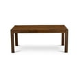 thumbnail image 3 of East West Furniture LMEL7-N8-05 7-Piece Kitchen Dining Set- 6 Kitchen Chairs with Grey Linen Fabric Seat and Button Tufted Chair Back - Rectangular Table Top & Wooden 4 Legs - Antique Walnut Finish, 3 of 10
