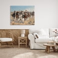 thumbnail image 2 of Stupell Industries Galloping Horses Herd Cowboys Trotting Desert Sand Painting Gallery Wrapped Canvas Print Wall Art, Design by Lettered and Lined, 2 of 7
