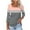 Gray, variant on Women's Tops 3/4 Length Sleeve Square Neck Gradient Color Casual Dressy Tunic Tops Summer Basic Shirts