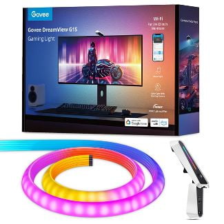 Govee G1S Gaming Indoor LED Strip Light for 24‘’-32‘’Monitors with Camera, Gaming Lights, 42+ Scene Modes, Color Changing