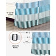thumbnail image 3 of Colorful Stripe Wrap Around Bed Skirts for California King Bed 18" Drop,Bed Skirt with Adjustable Elastic Belt Dust Ruffle Bed Valance Modern Teal Blue Green Vertical Striped Bed Frame Cover, 3 of 7