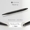 thumbnail image 2 of Cross Tech2 Refillable Ballpoint Pen, Medium Ballpen With Stylus, Includes Premium Gift Box - Satin Black, 2 of 7