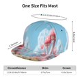 thumbnail image 4 of Zufioo Cute Pink Mushrooms Print Flat Brim Baseball Cap, Sun Protection, Sweat Absorption, Adjustable Sports Cap, Suitable for Men and Women in All Seasons, 4 of 7