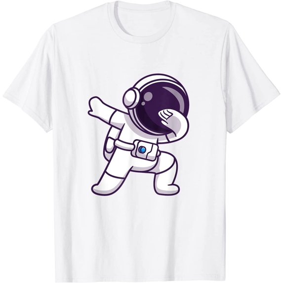 Dabbing Cute Space Cosmos Astronaut Cosmonaut in Spacesuit T-Shirt
