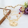 thumbnail image 4 of Matashi 24K Gold Plated 8" Heart and Flower with Happy Birthday Banner Table Top Ornament with Crystals Love Ornamental, Keepsake and Decor, Gorgeous Decoration, 4 of 4