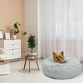 thumbnail image 6 of Tyidzon Cozy Cave Dog Bed Modern Soft Round Fluffy Cat Bed Anti Anxiety Pet Bed for Cats Or Small Dogs Gray, 6 of 7