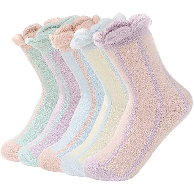 ZECATL 5 Paires de Chaussettes en Molleton de Corail d'Hiver