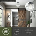 thumbnail image 2 of Huntley 12-in W Bronze Farmhouse Schoolhouse Semi Flush Mount Ceiling Light Clear Seeded Glass, 2 of 10