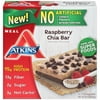 Atkins Meal Replacement Raspberry Chia Bar, 1.7 Oz., 5 Pack