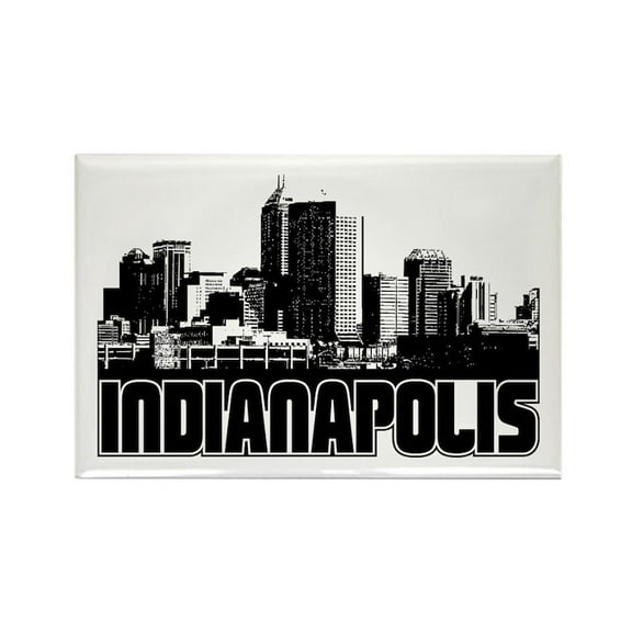 CafePress - Indianapolis Skyline - Rectangle Magnet, 2"x3" Refrigerator Magnet