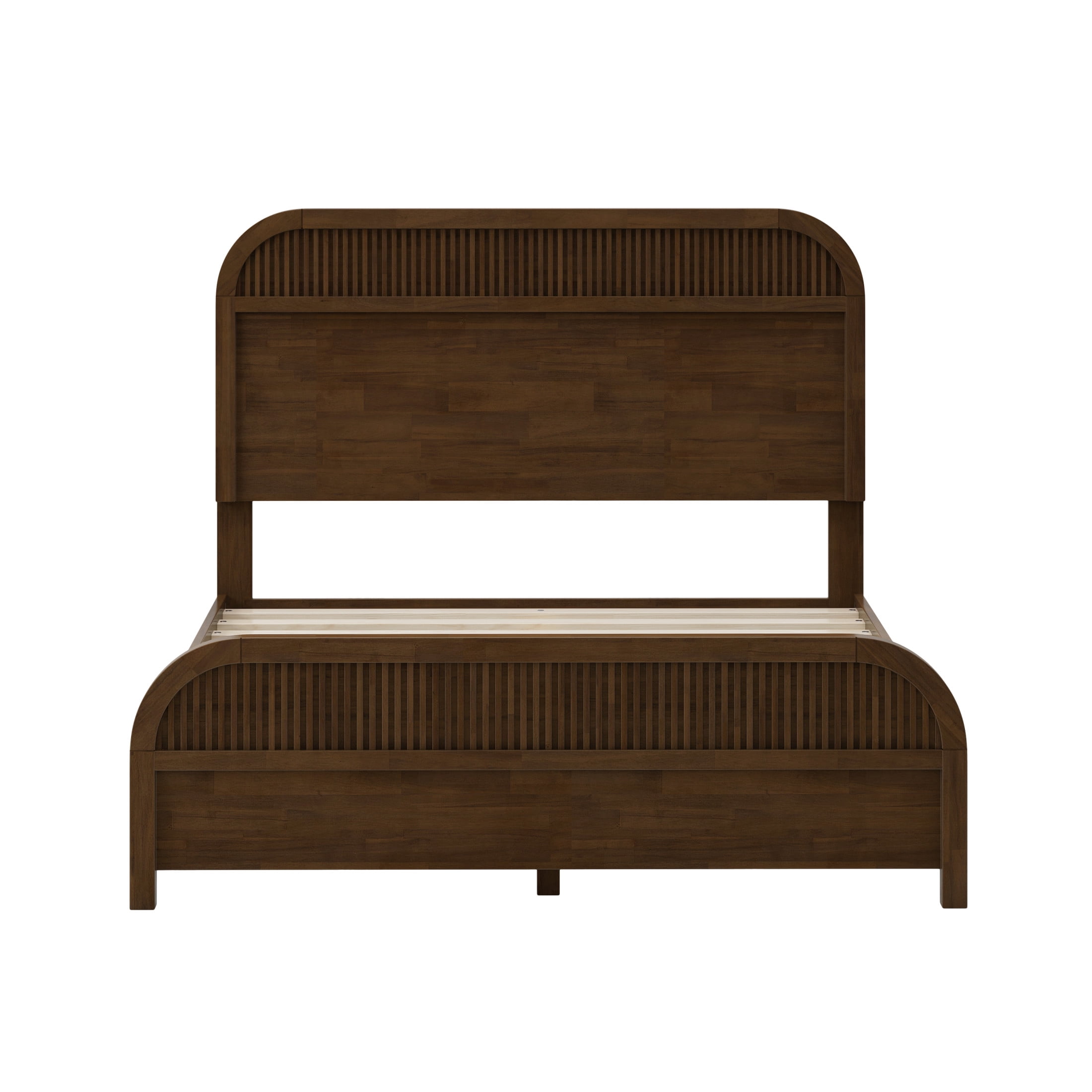 Christopher Knight Home Modern Queen Size Wooden Platform Bed Frame with Headboard, Wenge Finish
