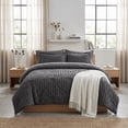 thumbnail image 4 of DHOLE Twin Comforter Set 5 Pieces – Seersucker Textured Waffle Weave Bed in a Bag, All-Season Lightweight Microfiber Bedding Sets with Sheets & Pillow Shams, Farmhouse Vintage Decor – Gray, 4 of 12