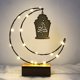 thumbnail image 3 of Nuevo estilo Ramadan Lesser Bairam The Moon Lámpara Decoración Adornos Uso doméstico Festival Decorativo Madera, 3 of 5