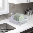 thumbnail image 3 of Expandable Dish Drying Rack with Utensil Cutlery Holder, Over Sink Dish Rack Basket Shelf, 3 of 7