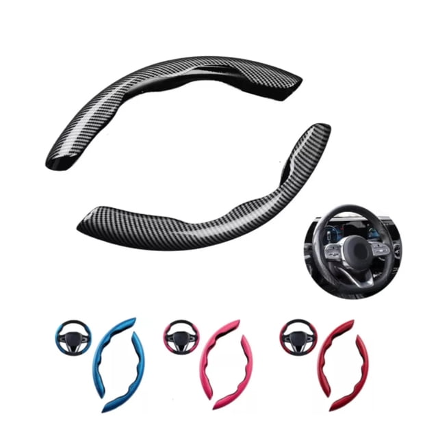 2 Fundas Protectoras Para Volante De Coche Fibra De Carbono