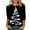 Black, variant on Up to 65 off!Lolmot Christmas Tops for Women Casual Graphic Shirts Xmas Tree Holiday T Shirt Crewneck 3/4 Sleeve Tee Tops