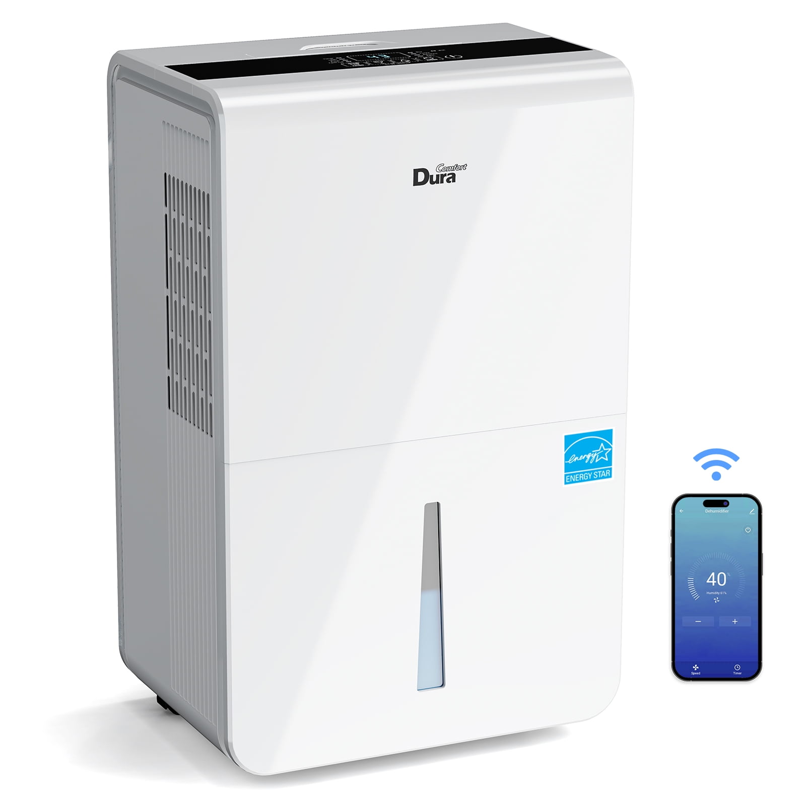 Restored DuraComfort Dehumidifier for Basement,Up to 3000 Sq.ft 35 Pint (50 Pint 2012 DOE) With WIFI,Refurbished