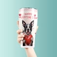 thumbnail image 3 of Happy Valentine's Day Boston Terrier Brings Love Heart 30oz Stainless Steel Tumbler Insulated Cup with Lid Gentleman Dog Lover Gifts - 02028, 3 of 5