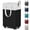 Black, variant on Rolling drum laundry basket, foldable waterproof laundry storage basket, portable clothing storage box, laundry bucket with handle, suitable for laundry rooms, bedrooms, bathrooms