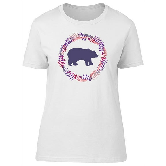Cute Bear Floral Wreath Tee Women's -Image by Shutterstock