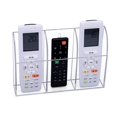 thumbnail image 4 of Clear Acrylic TV Remote Control Holder Remote Control Caddy Wall Mount Media Organizer Storage Box Rack for Phone Air Conditioner TV Remote Control Storage Case, 3 Slots, 4 of 4