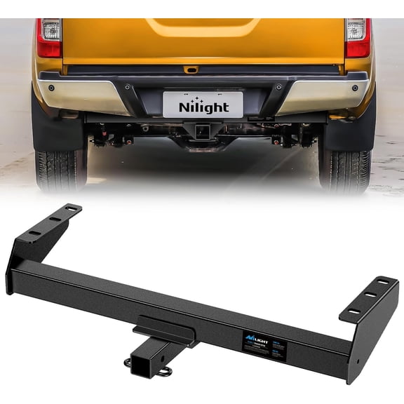 Nilight Class 3 Trailer Hitch 2 Inch Receiver Tow Hitch Compatible with Suzuki Equator 2009 2010 2011 2012 Nissan Frontier 2005-2020 2021 2022 2023 Black Powder Coated