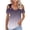 Purple, variant on Staron Summer Tops for Women Cold Shoulder V Neck Short Sleeve Casual Trendy Comfy Vacation Beach Travel Loose Blouse, Sky Blue M