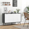 thumbnail image 2 of HOMCOM Buffet de 47 Pouces, Armoire Buffet avec Tablettes Ajustables, Noir, 2 of 10