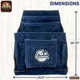 thumbnail image 2 of Graintex SS2507 :: 10 POCKET NAIL & TOOL POUCH NAVY BLUE COLOR SUEDE LEATHER, 2 of 2