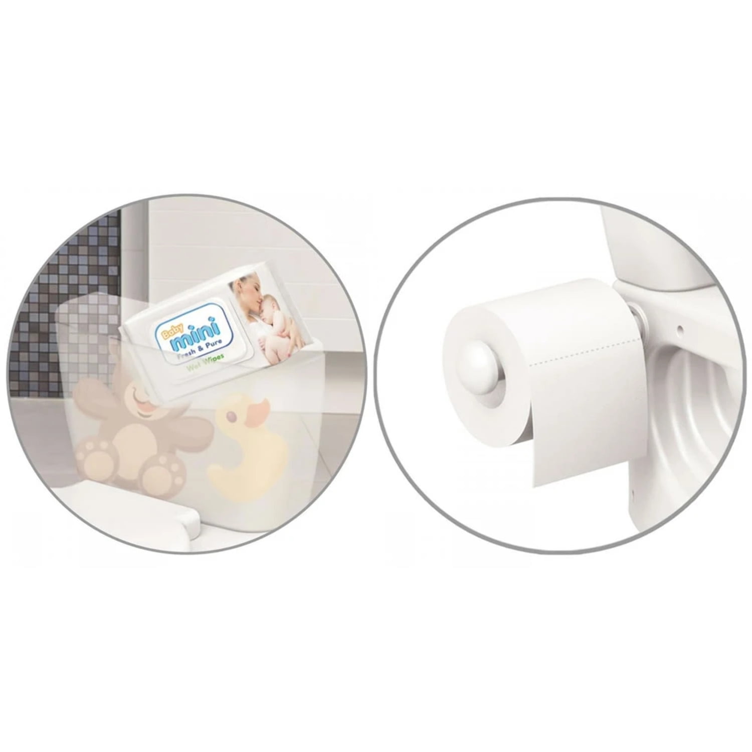 DOLU Educational Potty Training Toilet for Kids 18+ Months W/ Anti-Slip, Toilet Paper Holder, Washable Pot