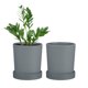 thumbnail image 1 of Uxcell 2 Paquete de Macetas de 4.5 pulgadas Macetas de Plástico con Agujeros de Drenaje para Plantas de Interior Gris, 1 of 7