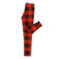 thumbnail image 3 of ManxiVoo Women's Elastic High Waist Fleece Lined Printed Leggings for Thermal Comfort in Winter Workout and Daily Use L Size Red, 3 of 8